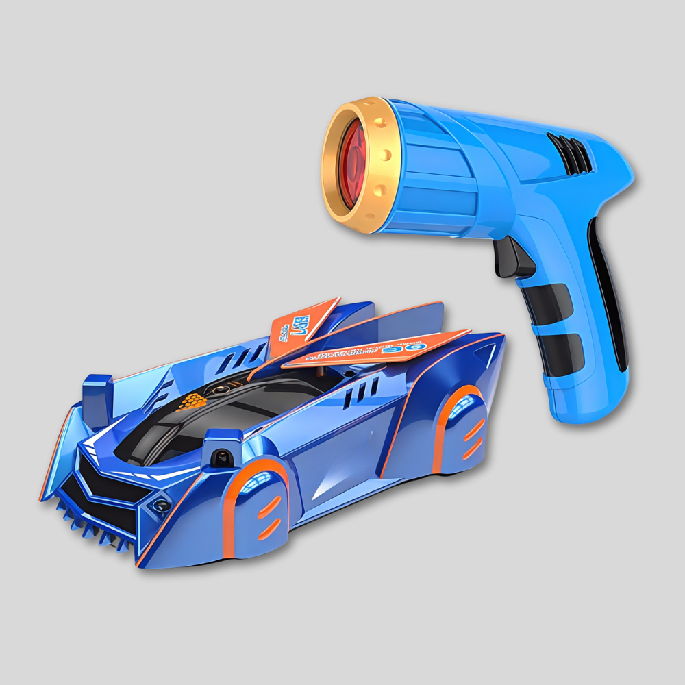 ClimbX Wall-Climbing RC Car with Laser Remote, LED Stunt Racing Toy for Kids