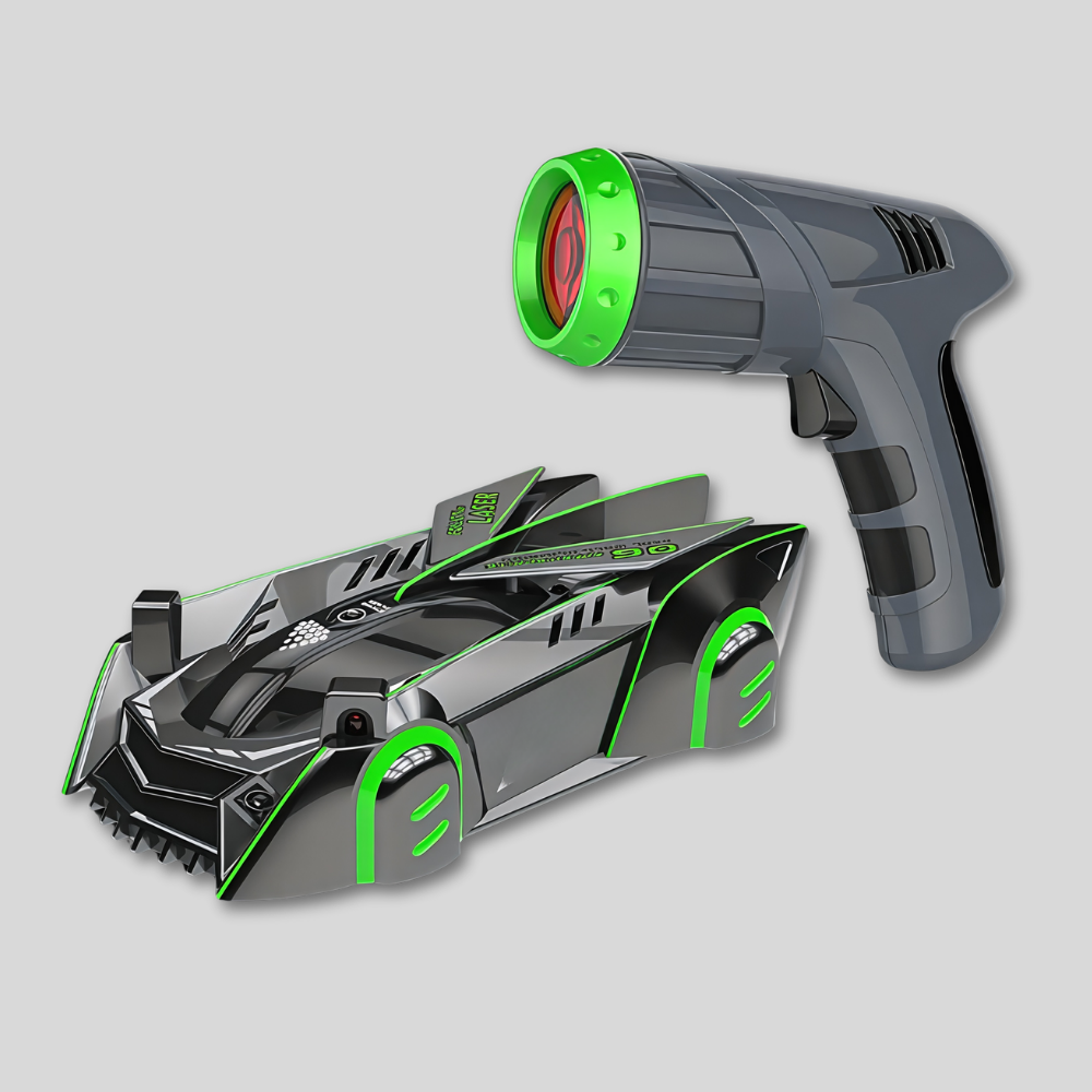 ClimbX Wall-Climbing RC Car with Laser Remote, LED Stunt Racing Toy for Kids