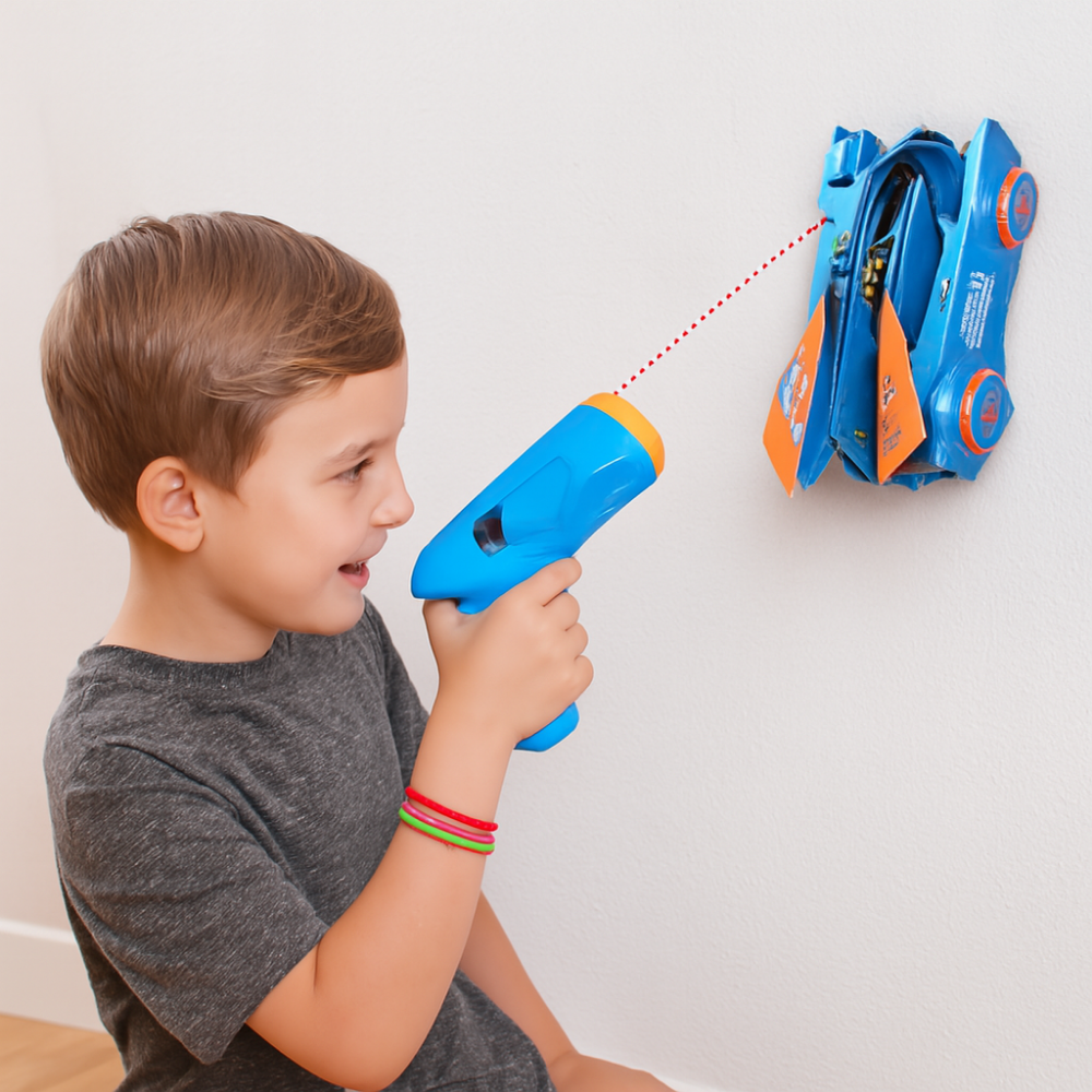 ClimbX Wall-Climbing RC Car with Laser Remote, LED Stunt Racing Toy for Kids