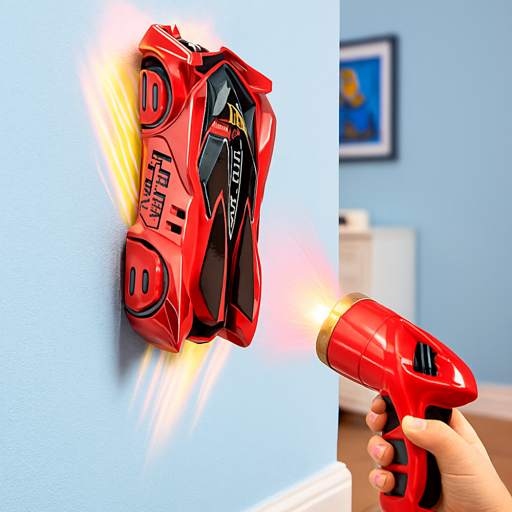 ClimbX Wall-Climbing RC Car with Laser Remote, LED Stunt Racing Toy for Kids