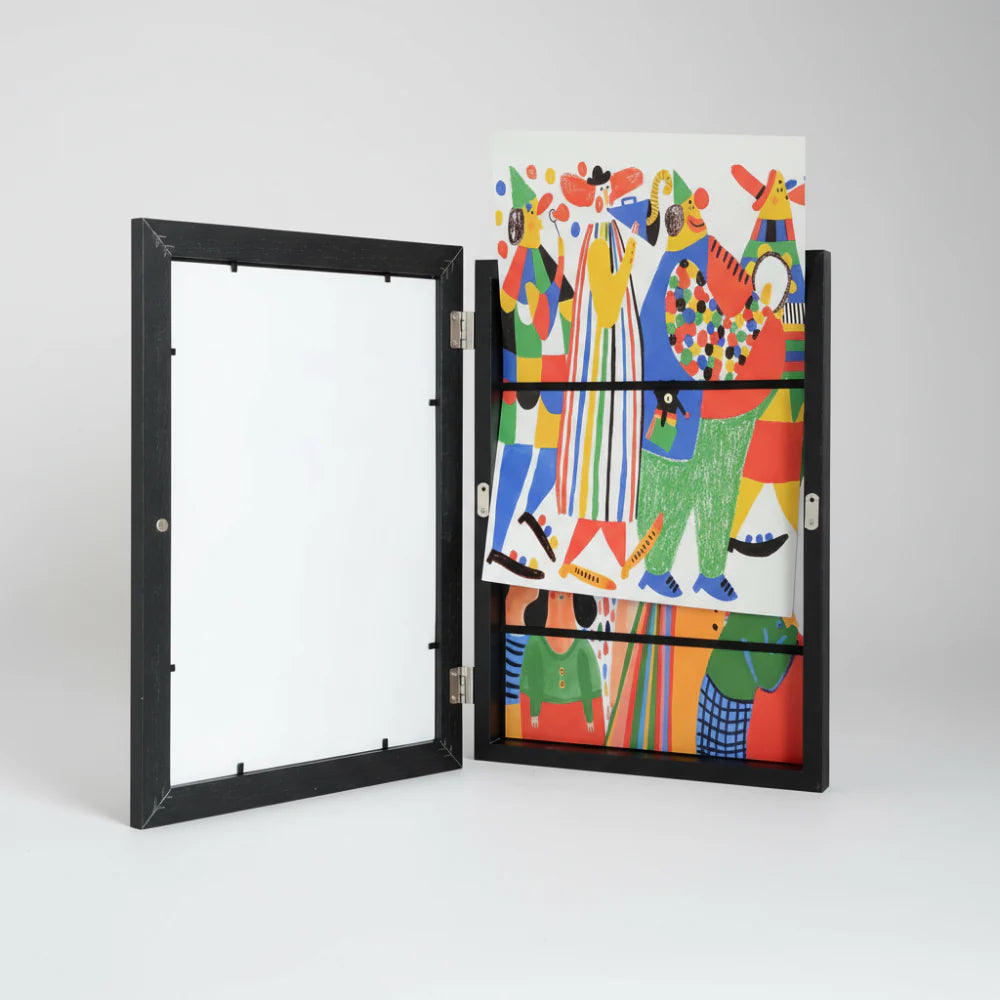 ArtVault Kids Artwork Storage Frame, Front-Opening Display for Drawings & Photos