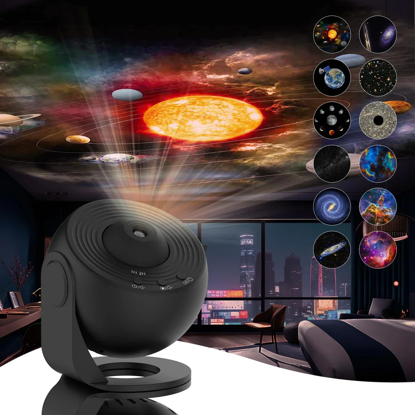 StarOrbit 360° Rotating Galaxy Night Light, LED Star Projector Lamp for Kids & Home