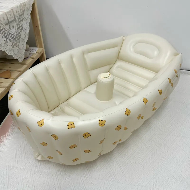 AquaNest Baby Bath Tub – Inflatable Newborn Bath Seat with Soft Support for Infants