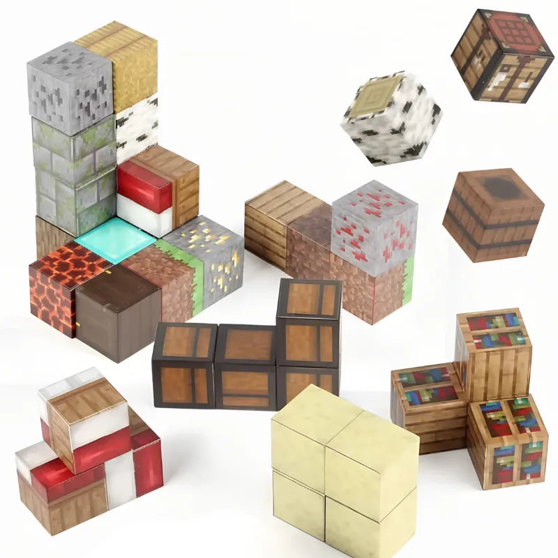 BlockCraft Magnetic Building Block Construction Toy Set for Kids STEM Play