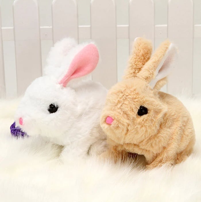 BunnyJoy Interactive Plush Bunny Toy with Sounds and Movement for Kids