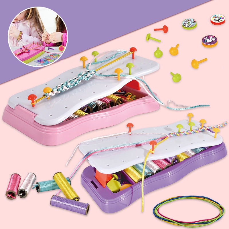 BraidCraft DIY Rope Bracelet Braiding Kit, Creative Jewelry Making Set for Kids