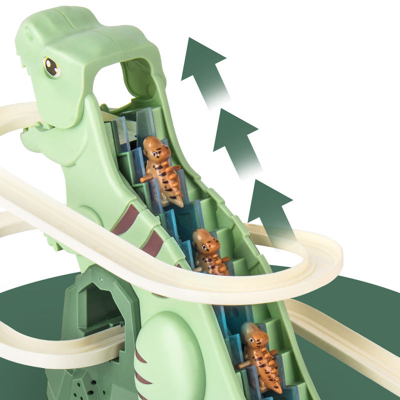 DinoRush Interactive Dinosaur Race Track with LED Cars & Auto-Climbing Action