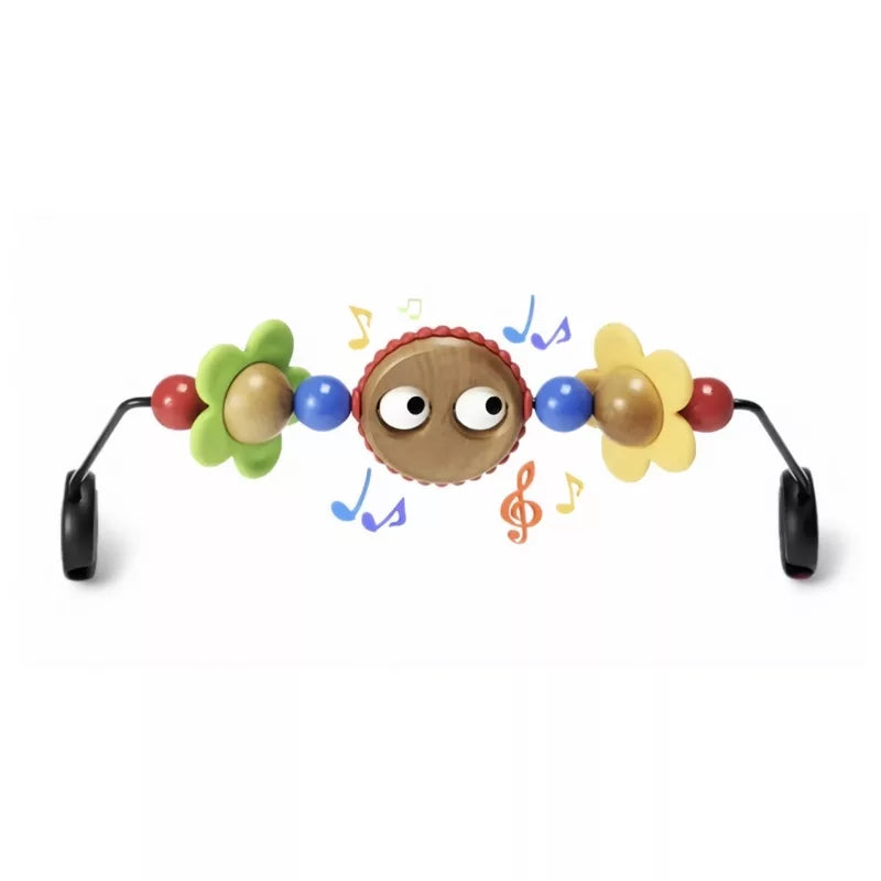 BounceTune Baby Bouncer Rattle Toy Bar with Wooden Beads and Sound