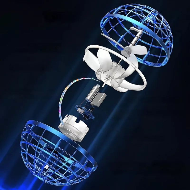 AeroSpin Flying Ball Boomerang Magic Orb Toy with LED Lights