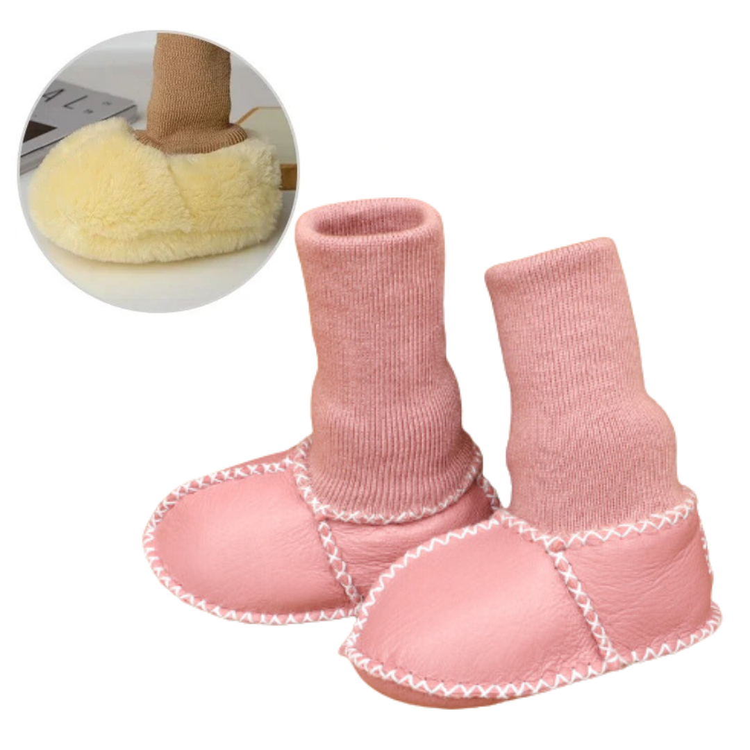 CozySteps Baby Slippers with Non-Slip Sole for Warm Indoor Comfort