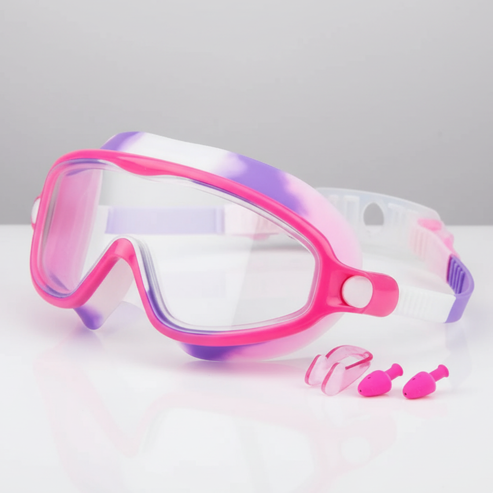 AquaGuard Kids Anti-Fog Swim Goggles Set, Leak-Resistant UV Protection for Pool & Beach