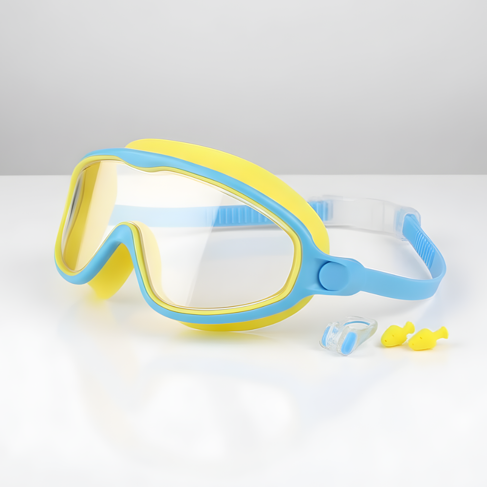 AquaGuard Kids Anti-Fog Swim Goggles Set, Leak-Resistant UV Protection for Pool & Beach
