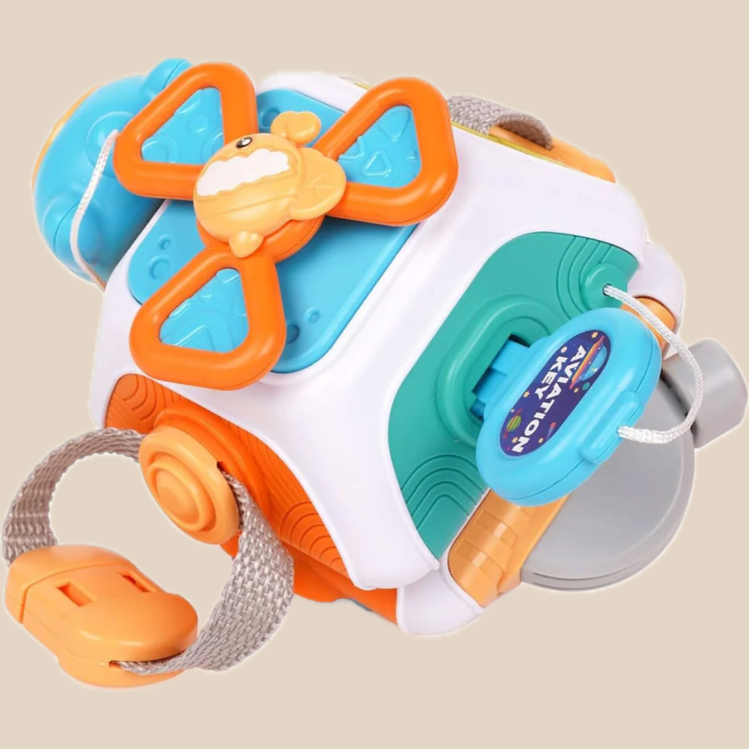 MindGrow Montessori Activity Cube, BPA-Free Motor Skills Toy for Toddlers 1–4