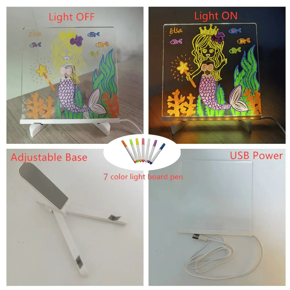 GlowSketch LED Light Drawing Board for Kids Creative Art and Imaginative Play