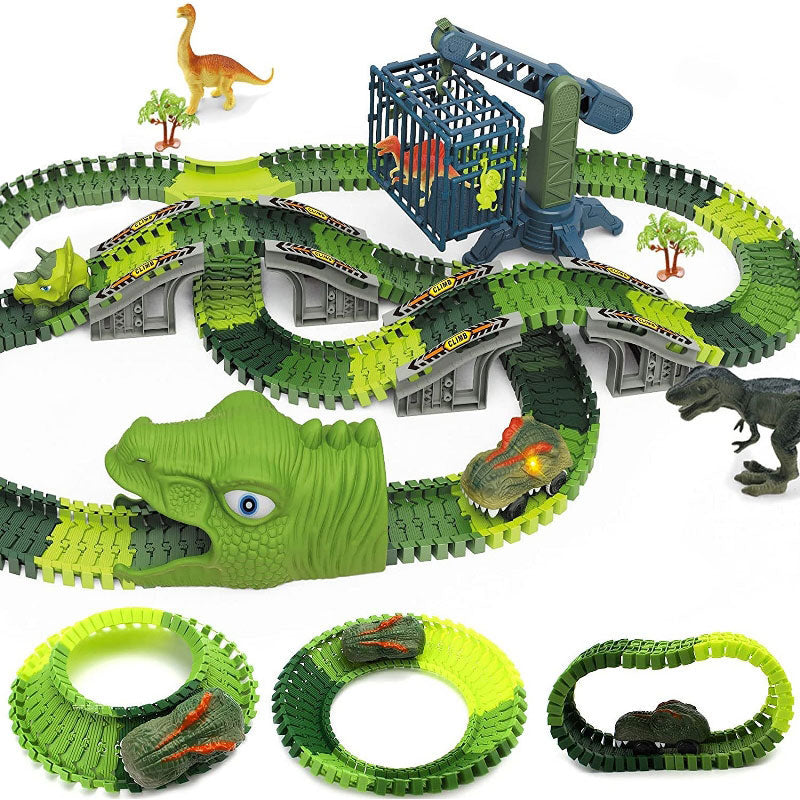 TrackTwist Flexible Race Track Set for Kids, Bendable DIY Car Road Play Toy