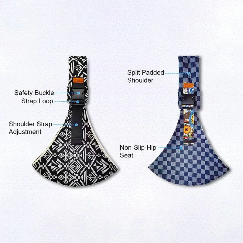 CuddleEase Ergonomic Baby Sling Carrier, Breathable Seat Newborn Wrap 0+ Months