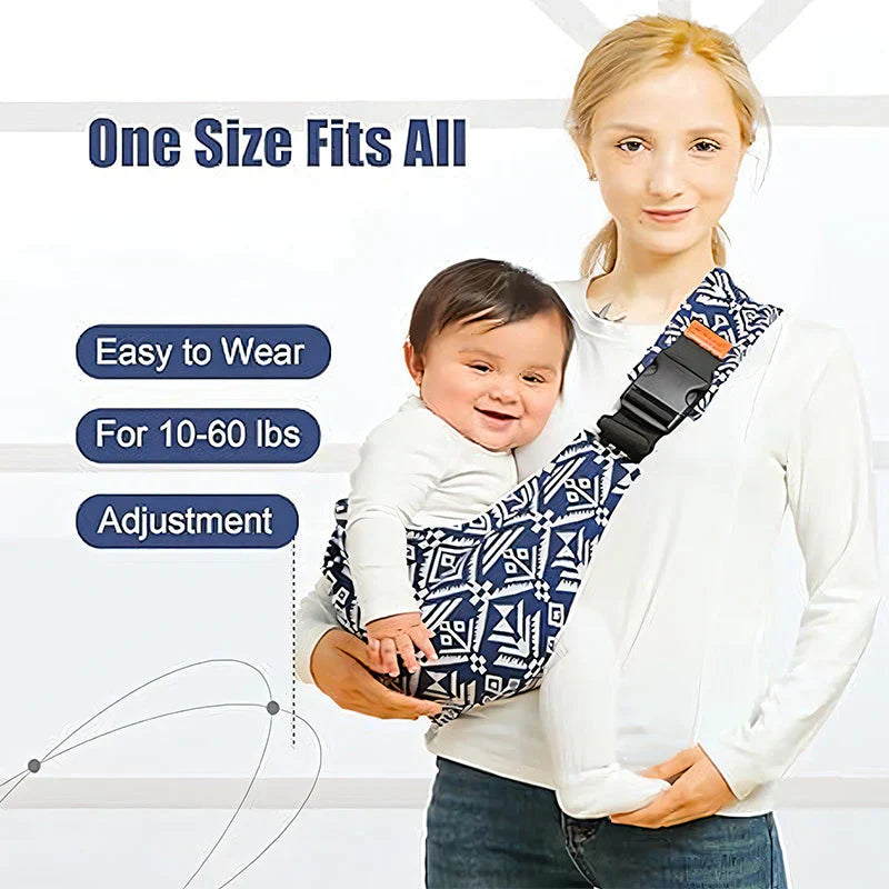 CuddleEase Ergonomic Baby Sling Carrier, Breathable Seat Newborn Wrap 0+ Months