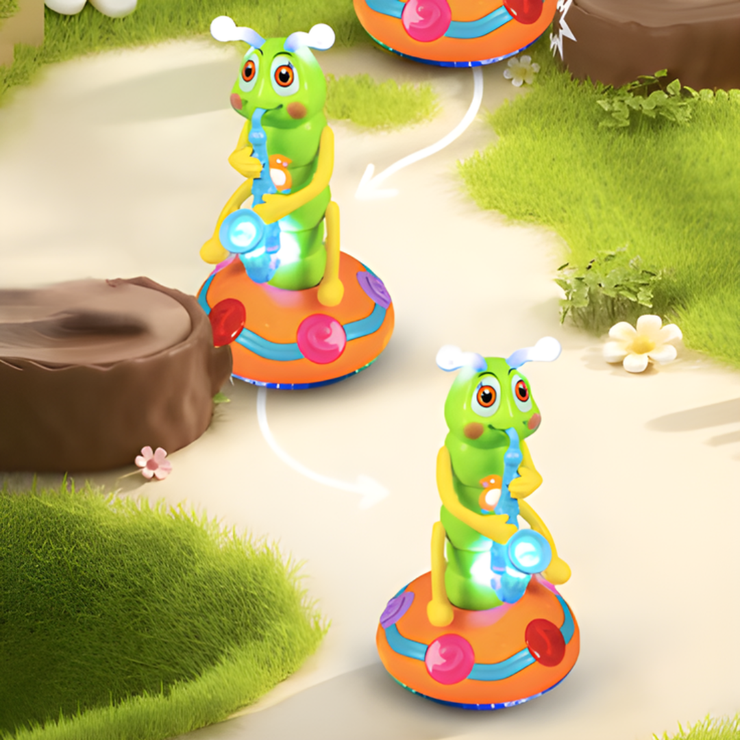 GlowCrawl Interactive Caterpillar Toy with Lights & Music, Sensory Play for Kids