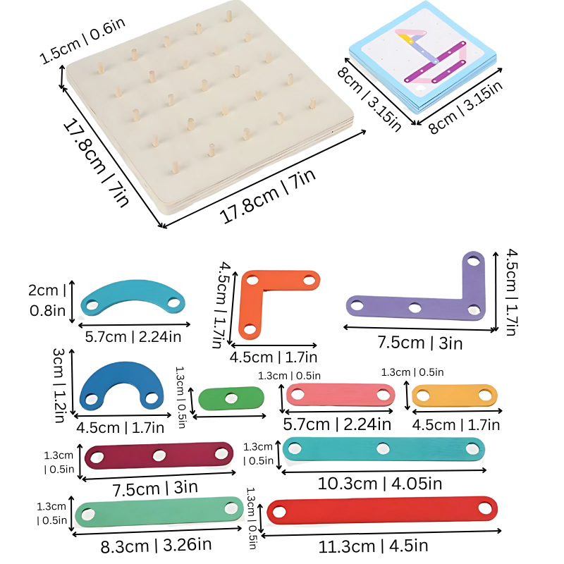 LetterLink Wooden Letter Construction Montessori Learning Board Toy