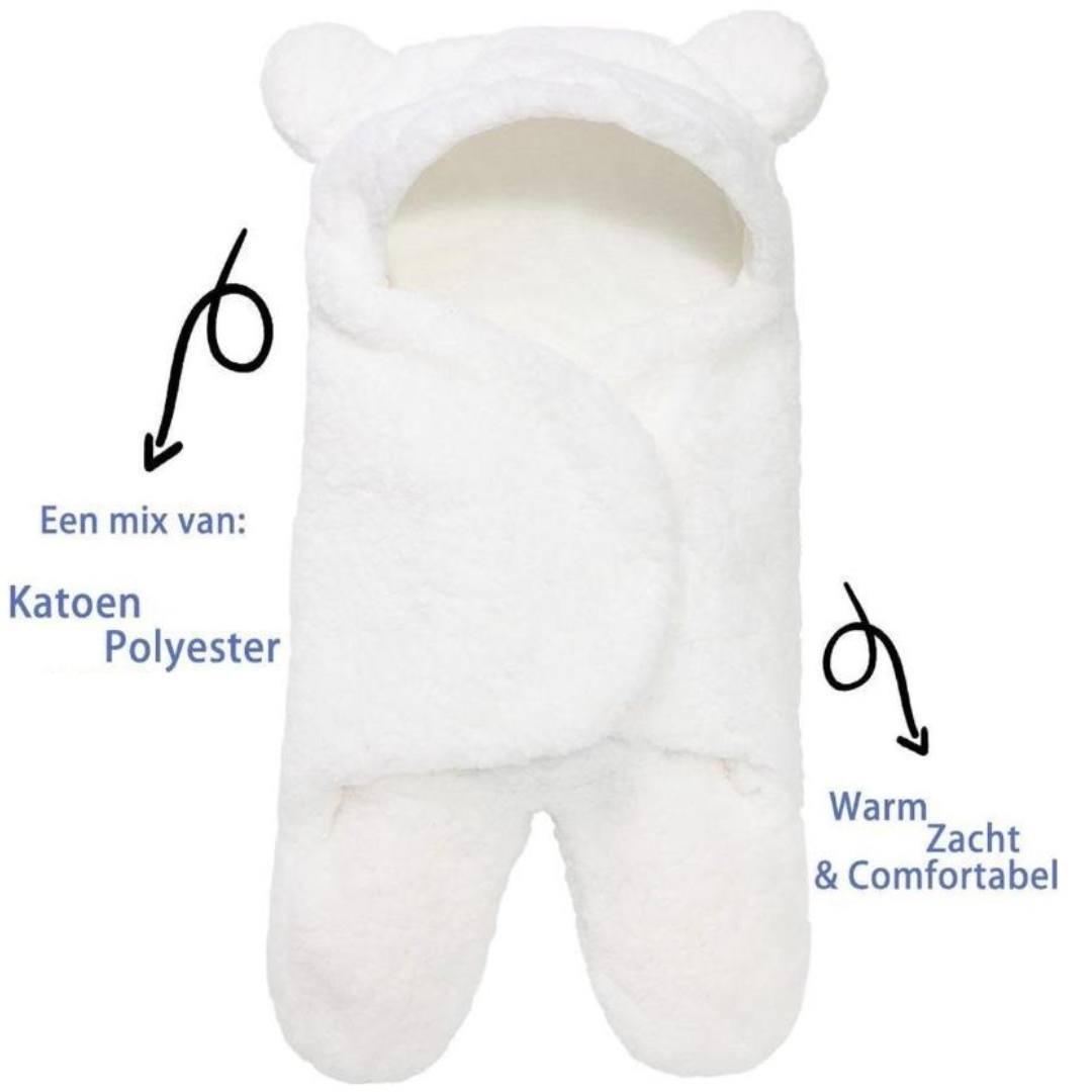 SleepyCub Hooded Baby Blanket Wrap with Bear Design for Cozy Sleep and Comfort