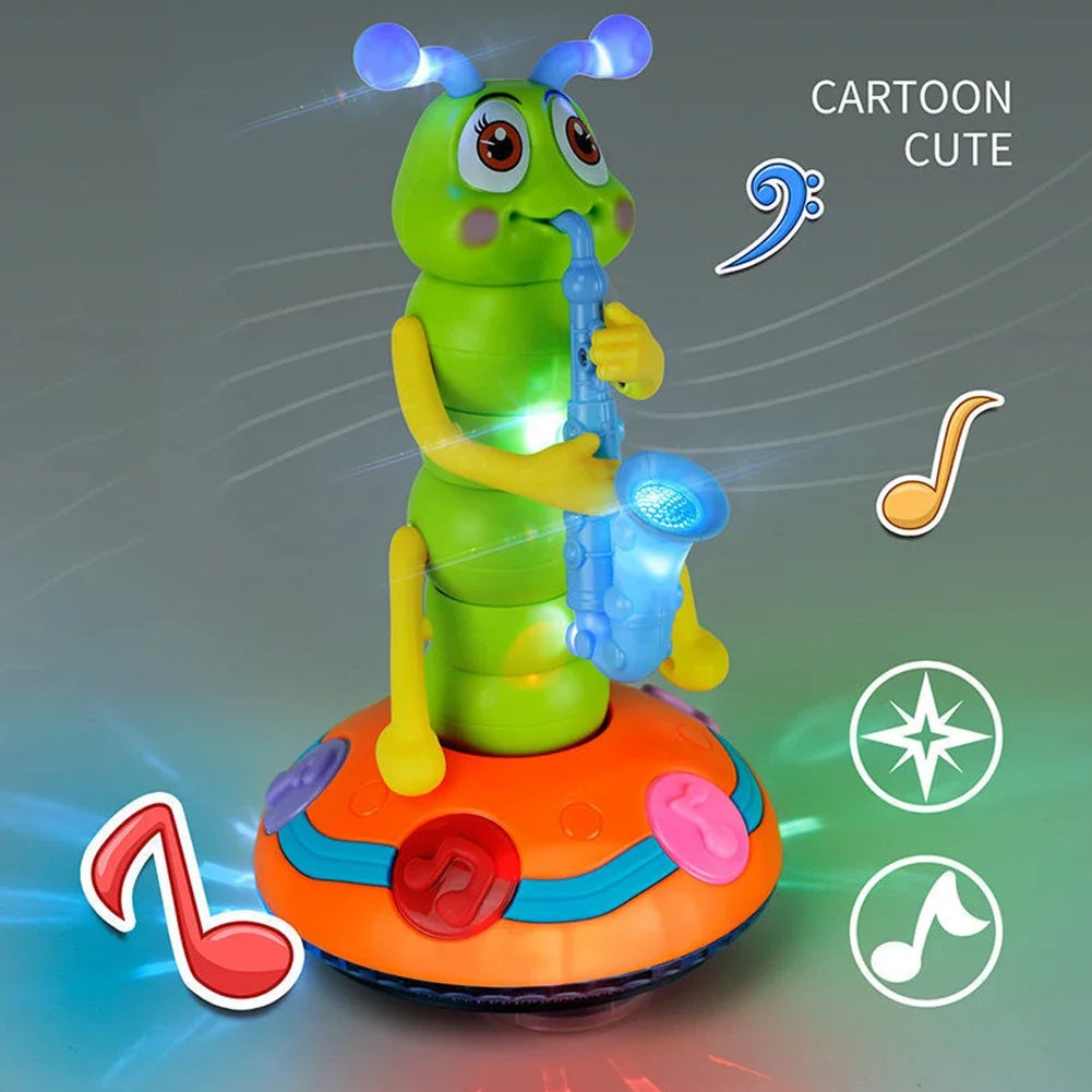 GlowCrawl Interactive Caterpillar Toy with Lights & Music, Sensory Play for Kids