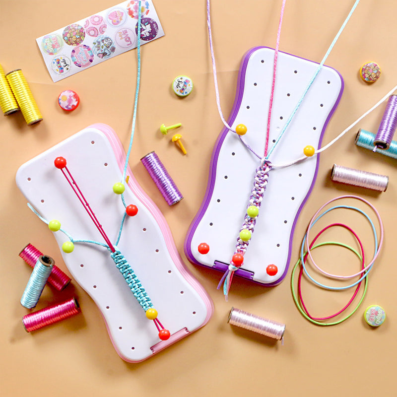 BraidCraft DIY Rope Bracelet Braiding Kit, Creative Jewelry Making Set for Kids