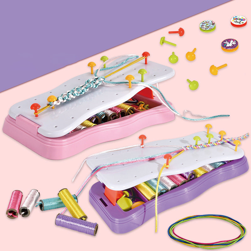 BraidCraft DIY Rope Bracelet Braiding Kit, Creative Jewelry Making Set for Kids