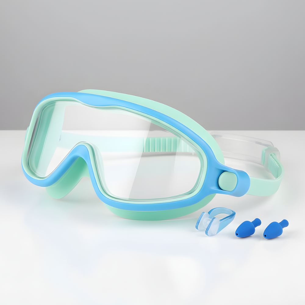 AquaGuard Kids Anti-Fog Swim Goggles Set, Leak-Resistant UV Protection for Pool & Beach