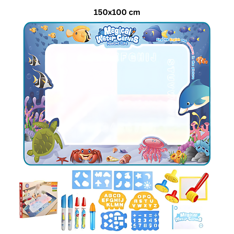 AquaArt Adventure Mat – Reusable Water Drawing Mat for Kids Learning & Play