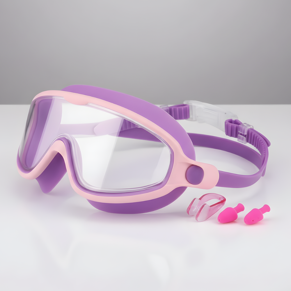 AquaGuard Kids Anti-Fog Swim Goggles Set, Leak-Resistant UV Protection for Pool & Beach