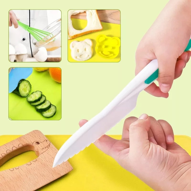 CookJoy Kids Play Kitchen Tools Cooking Set with Safe Utensils