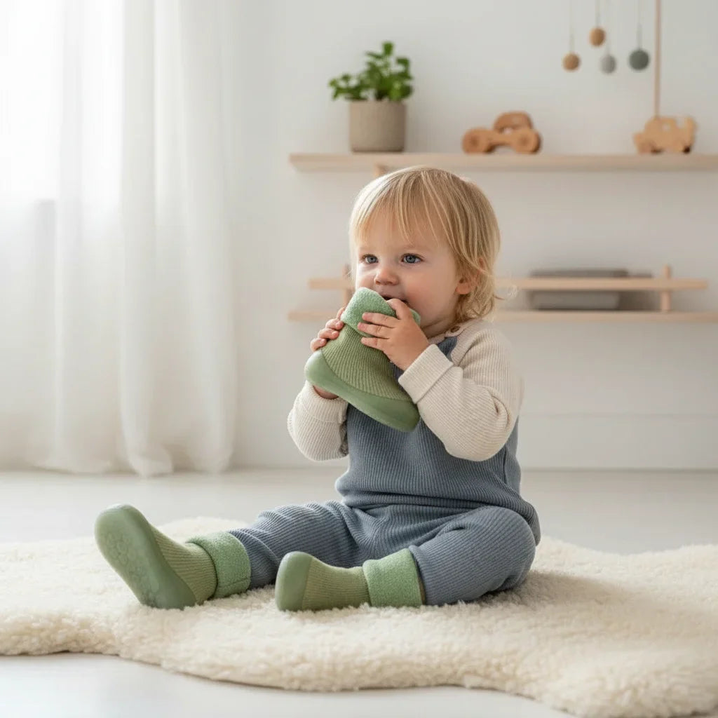 CozySteps Toddler Sock Shoes – Warm Non-Slip Indoor Shoes for Babies 0–3 Years