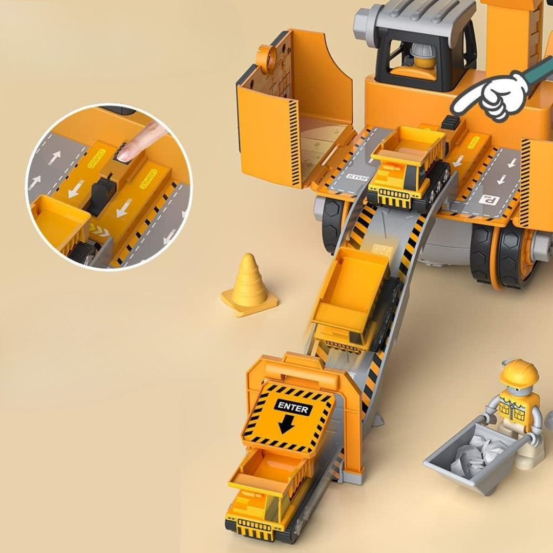 BuildHaul Truck-Based Excavator Crane Construction Toy for Kids
