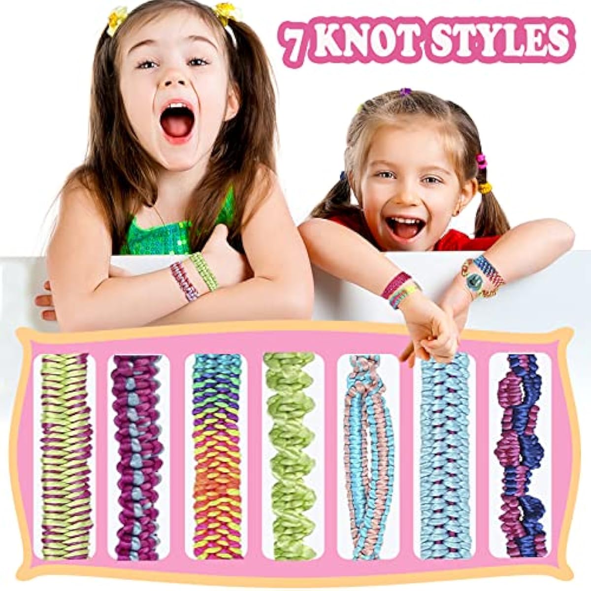 BraidCraft DIY Rope Bracelet Braiding Kit, Creative Jewelry Making Set for Kids