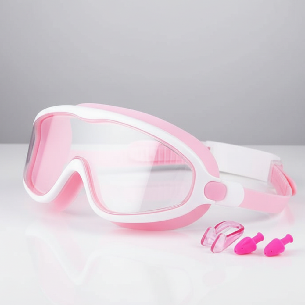 AquaGuard Kids Anti-Fog Swim Goggles Set, Leak-Resistant UV Protection for Pool & Beach