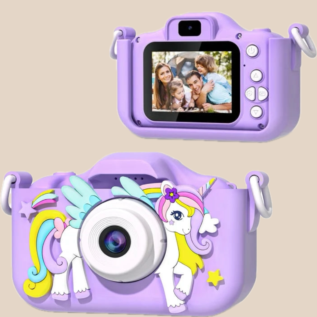 SparkleSnap Unicorn Kids Camera with 32GB SD Card, HD Photos, Video & Rechargeable Battery