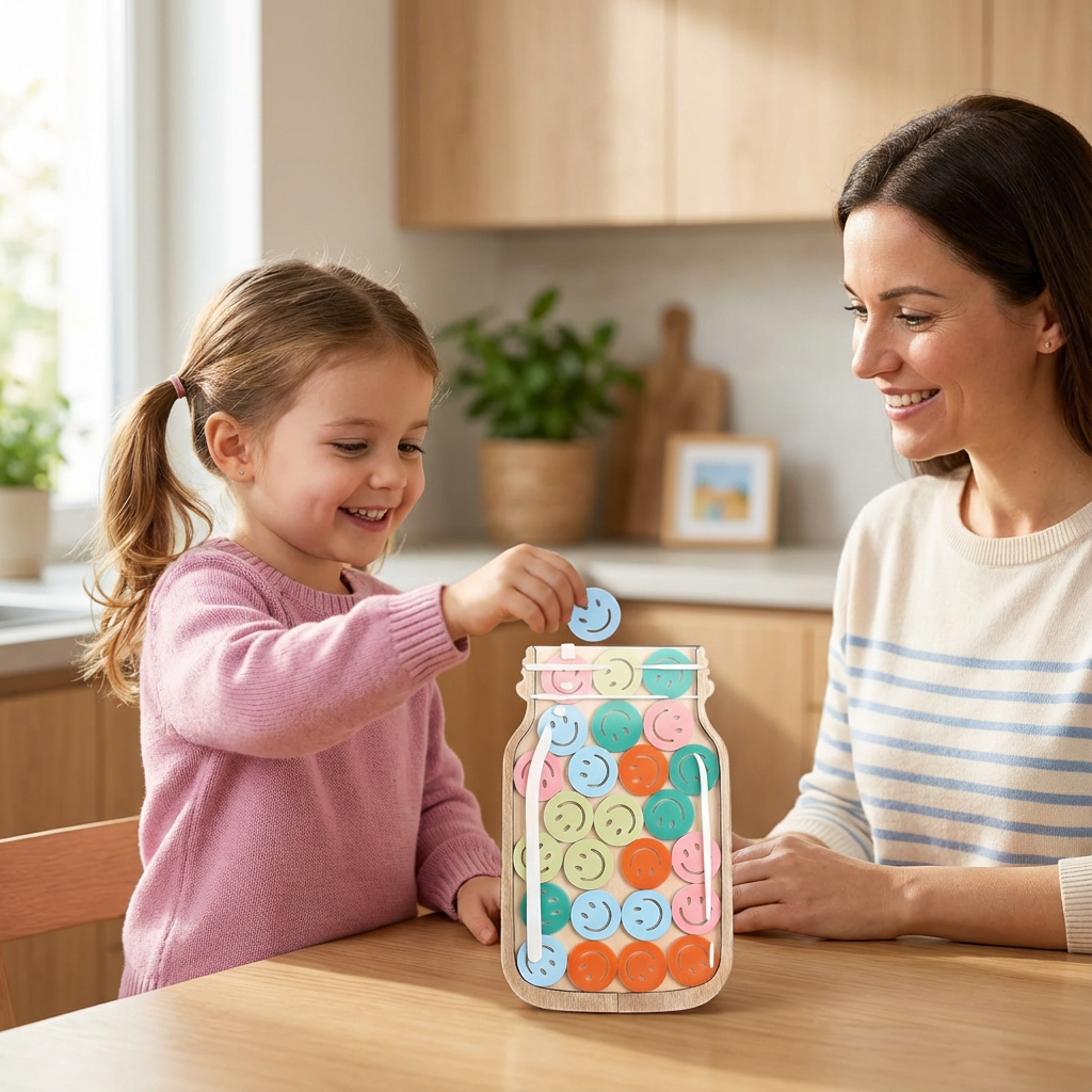 StarSpark Kids Reward Jar for Positive Behavior Motivation and Learning Incentives