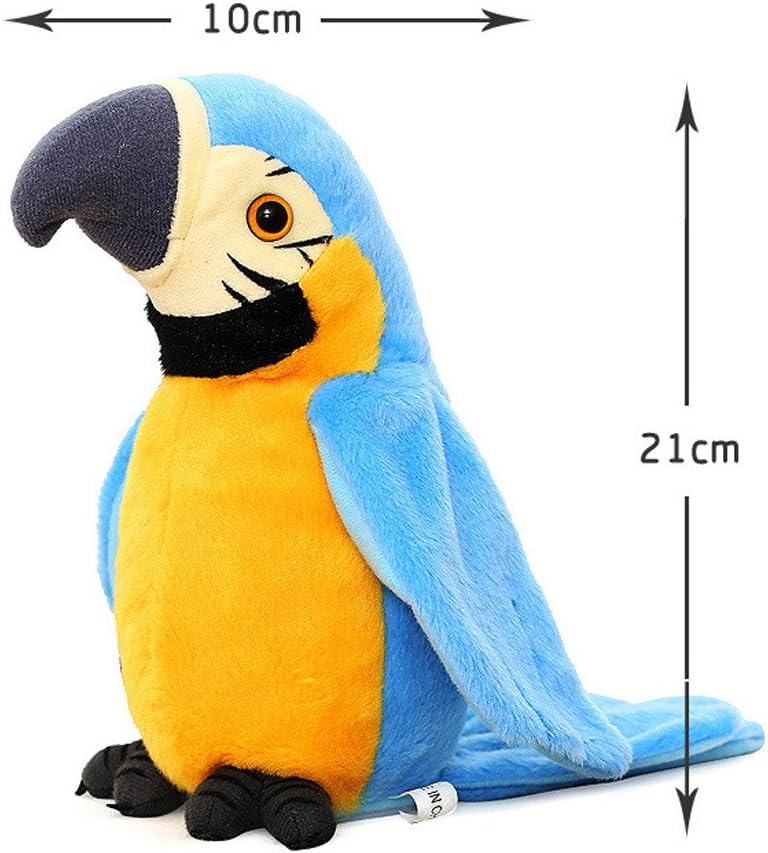 ChattyParrot Interactive Talking Plush Toy for Kids with Voice Repeat and Dancing Fun