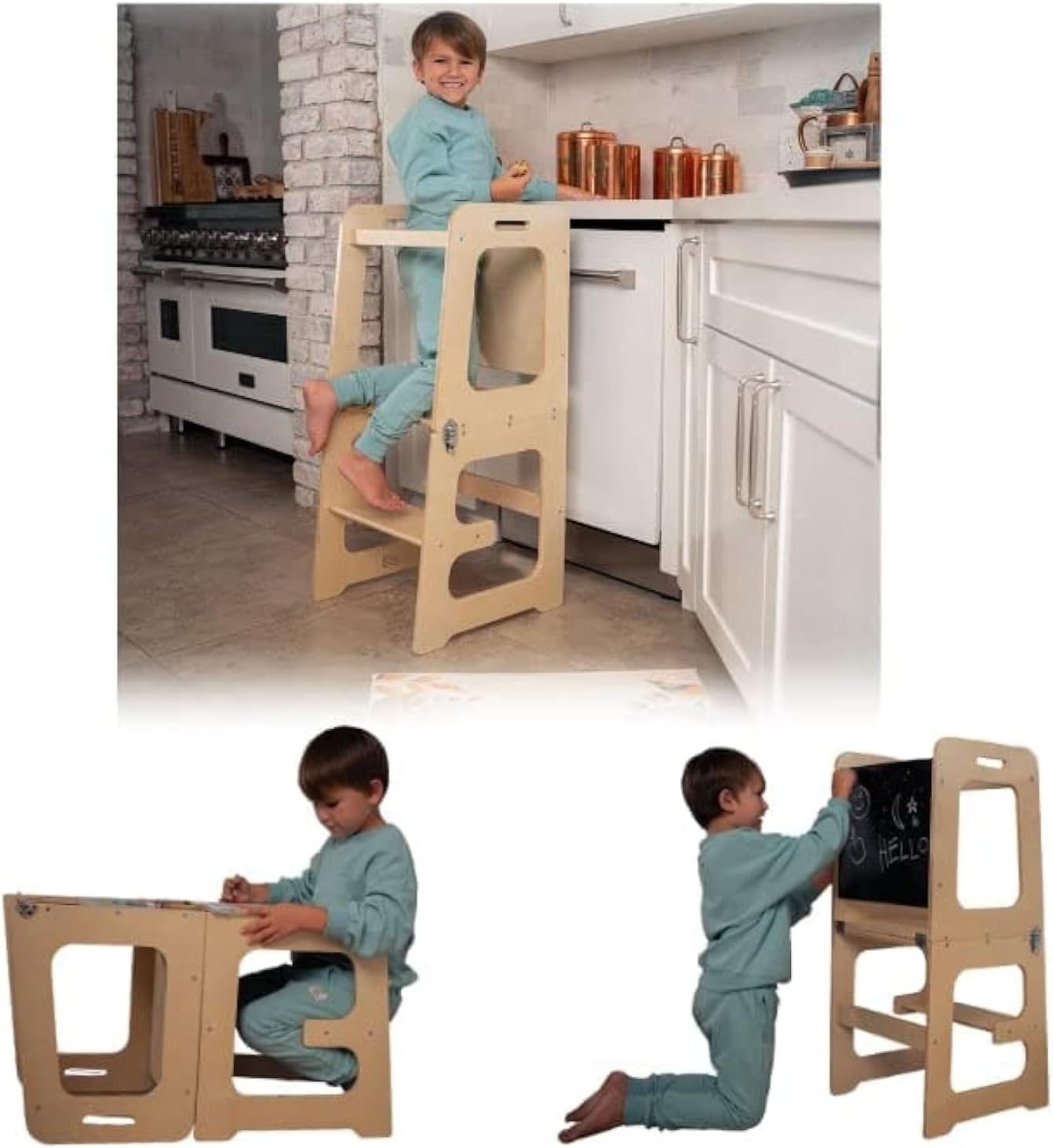 FendeeStep 4-in-1 Ladder Chair Toddler Learning Tower for Kids