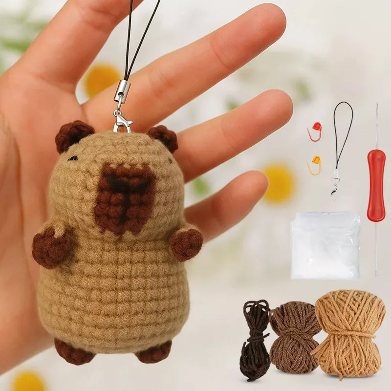 CrochetPal Cute Capybara Crochet Beginner Kit DIY Craft for Kids and Teens
