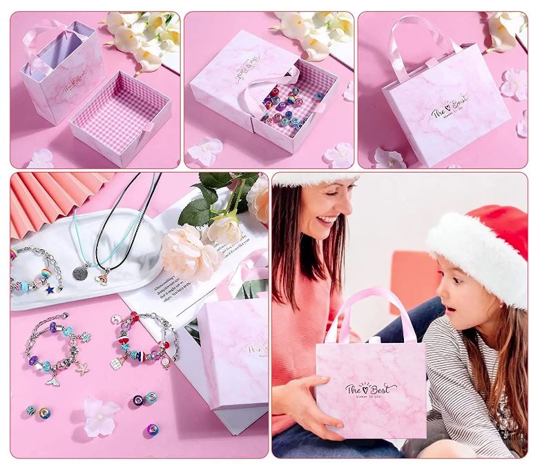 CharmCraft DIY Bracelet Making Kit, Jewelry Charm Bead Set for Creative Kids