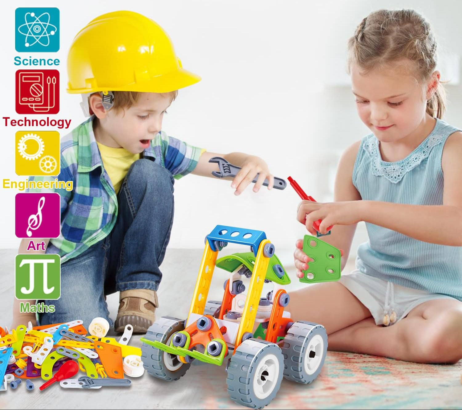 BuildBright Creative Building Blocks Set for Kids Construction and STEM Play