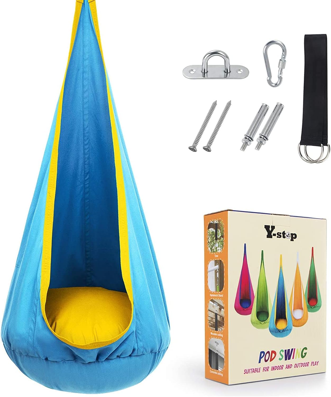 CloudSwing Kids Hammock Chair for Indoor and Outdoor Play with Soft Cushion