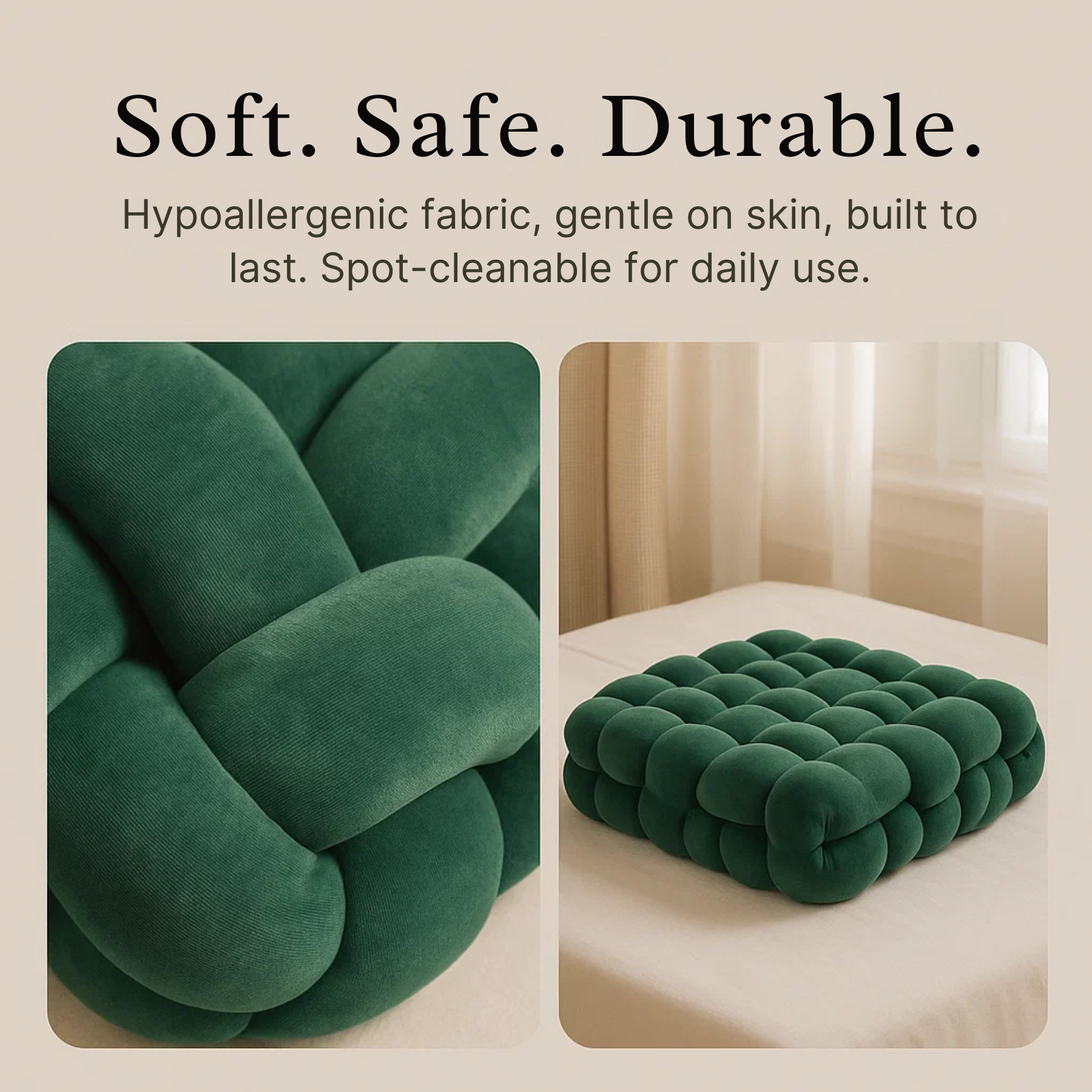 CalmiKnot Weighted Sensory Support Pillow for Deep Pressure Comfort and Relaxation