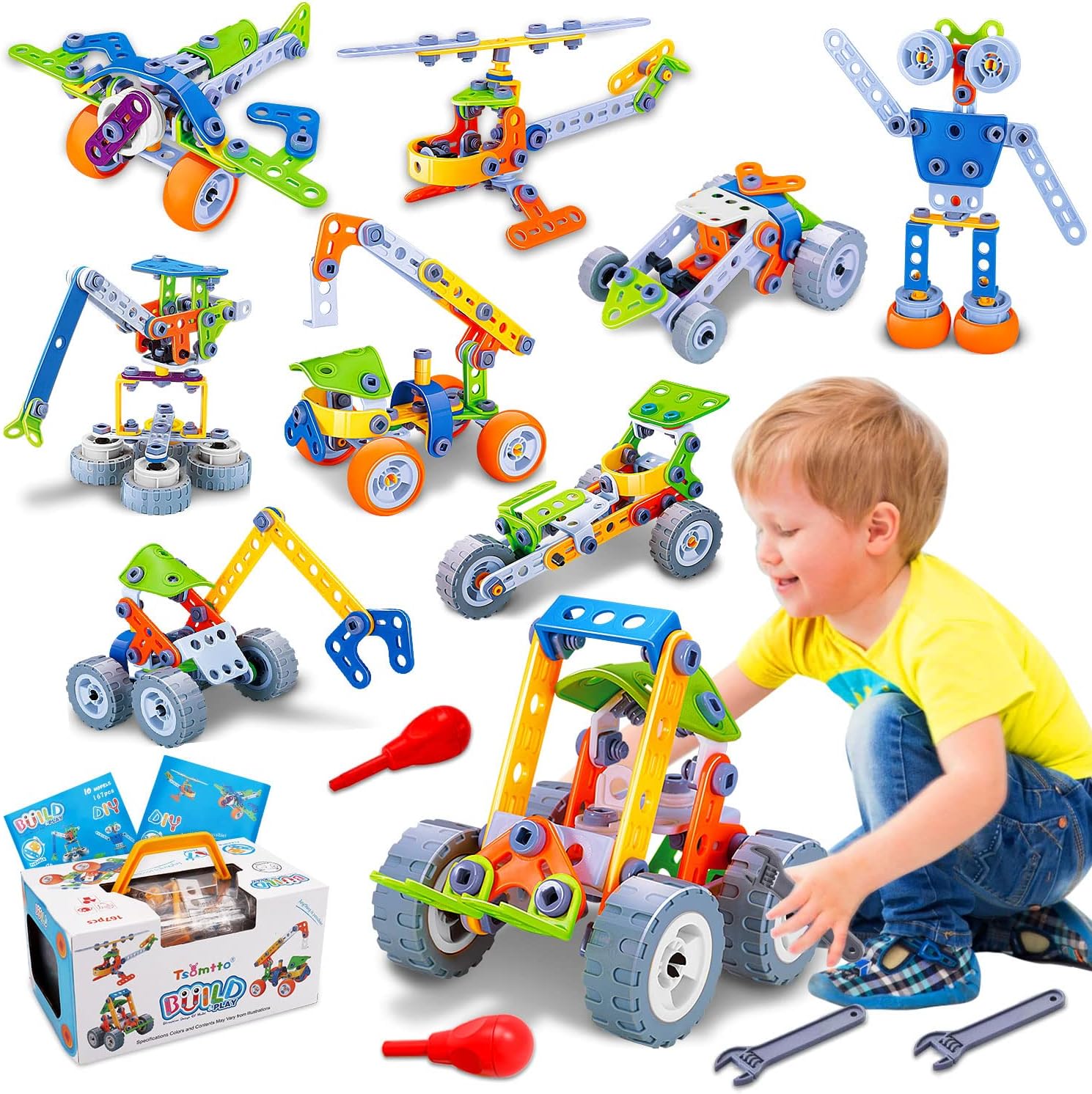 BuildBright Creative Building Blocks Set for Kids Construction and STEM Play