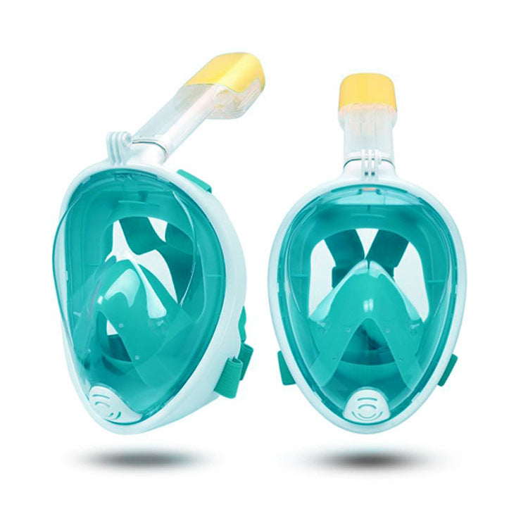 AquaView Kids Snorkel Mask with 180° Panoramic View, Dry Top Leak-Proof Design