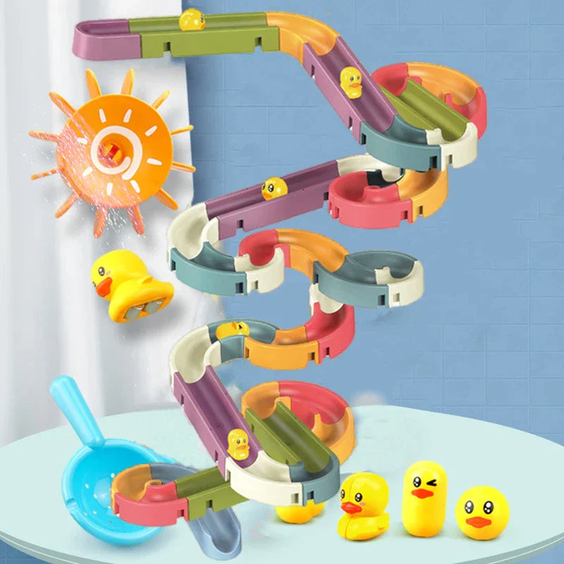 AquaQuack Duck Ramp Bath Track Interactive Water Play Toy for Babies