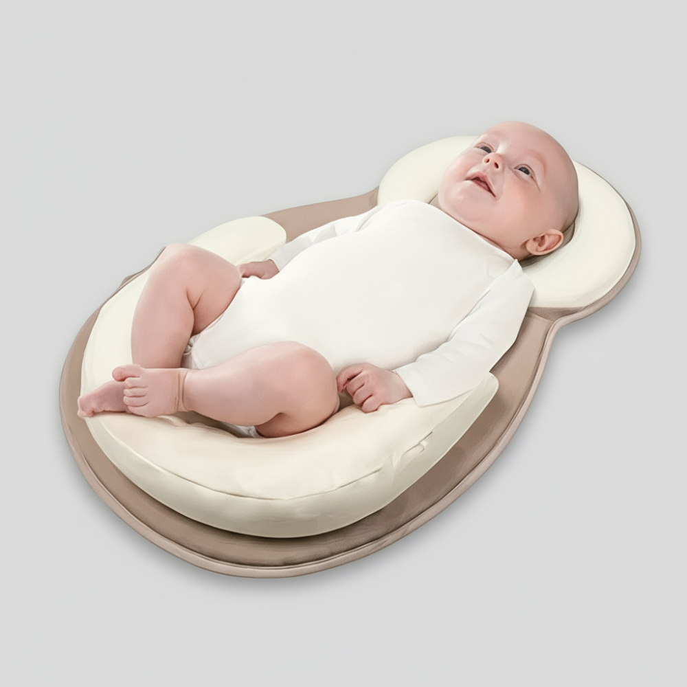 SleepNest Ergo Baby Head Support Pillow – Flat Head Prevention Newborn Sleep Cushion
