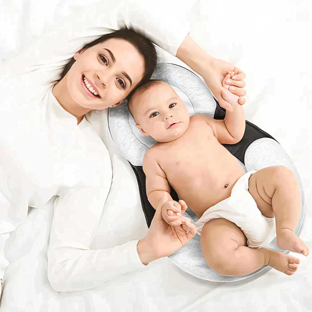 SleepNest Ergo Baby Head Support Pillow – Flat Head Prevention Newborn Sleep Cushion