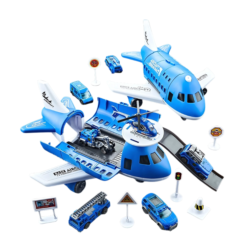 AeroPort Transforming Aircraft Playset with Cars and Storage for Kids